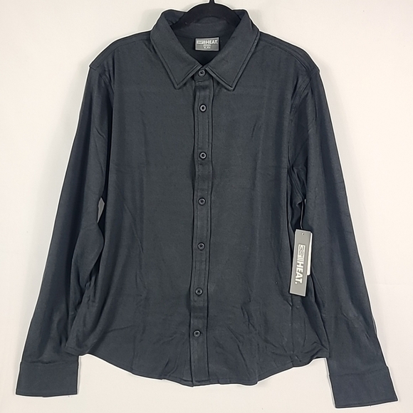 NWT 32 Degrees Cool Men's Long Sleeve Button-Up Shirt, Gray, Sz XL - Picture 1 of 6